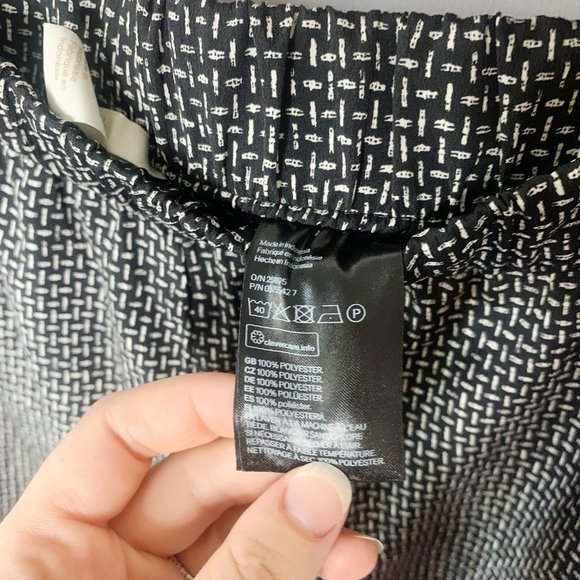 H&M Black and White Trousers Size 6 - Picture 4 of 6